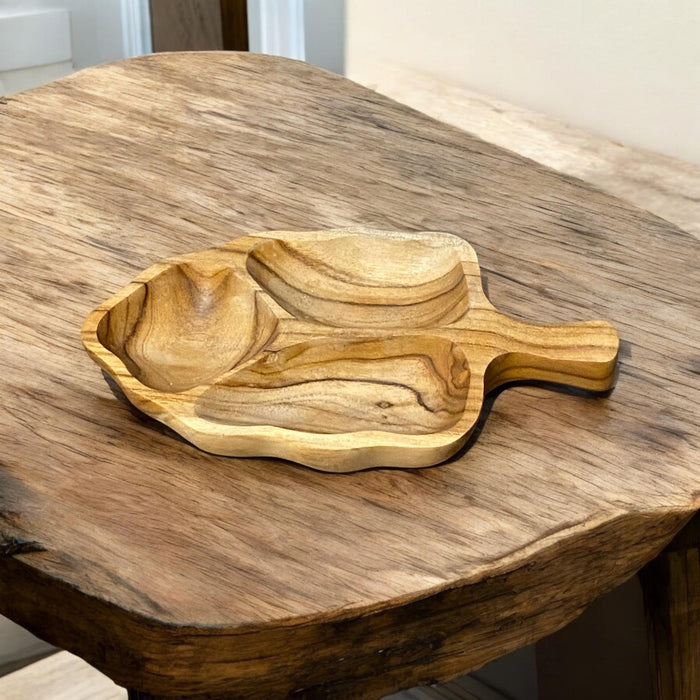 25CM TEAK ROOT ACORN BOWL