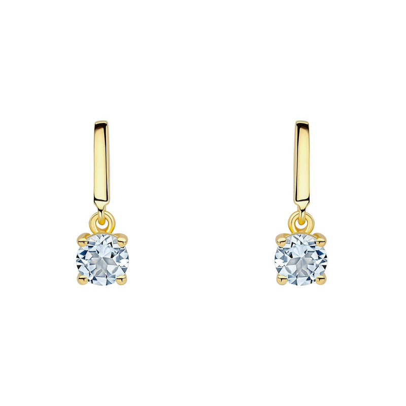 Beginnings Round Semi Precious Drop Stud Earrings