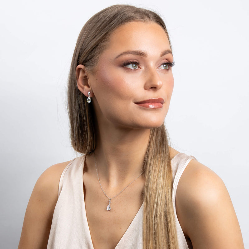 Diamonfire Teardrop and Marquise Drop Earrings