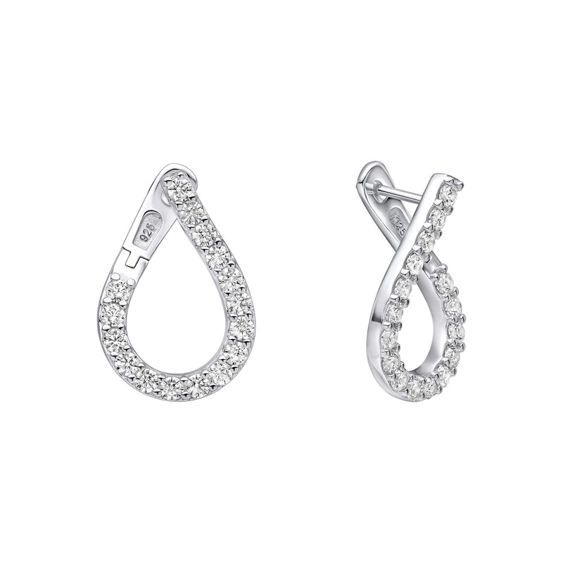 Diamonfire Front Twist Hoop Earrings