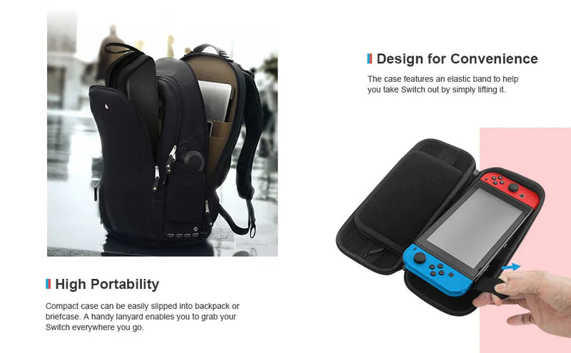 Nintendo Switch Carry Case 20 Game Cartridge Holders Plus Space for Joycons etc