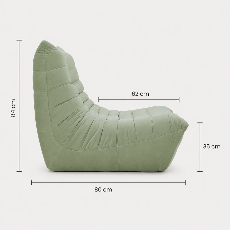 Green Togo Inspired Floor Lounge Chair