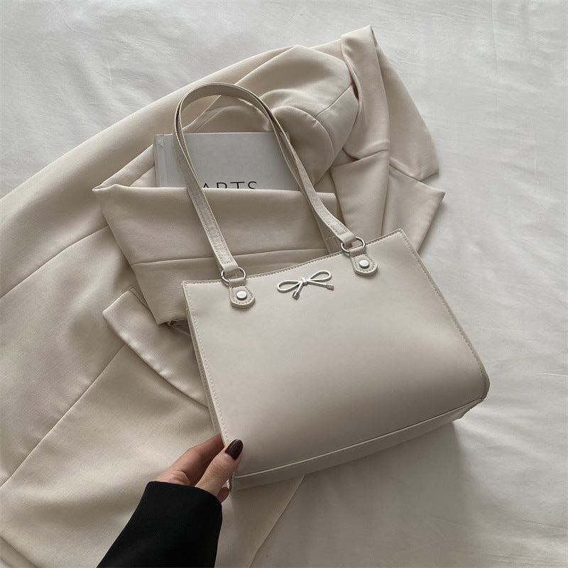 Large Capacity Women's Tote Bag PU Leather Shoulder Handbag Street Fashion