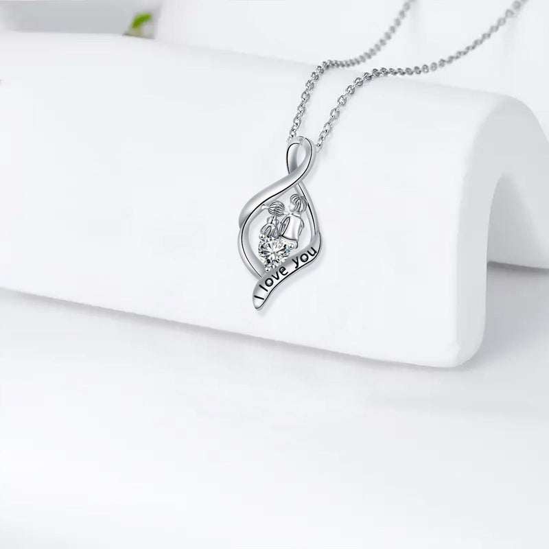 Father And Daughter Pendant Necklace Father's Day Gift