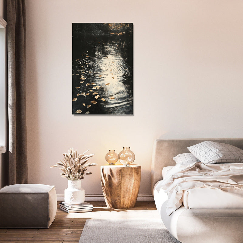 Dancing Leaves Stream Canvas