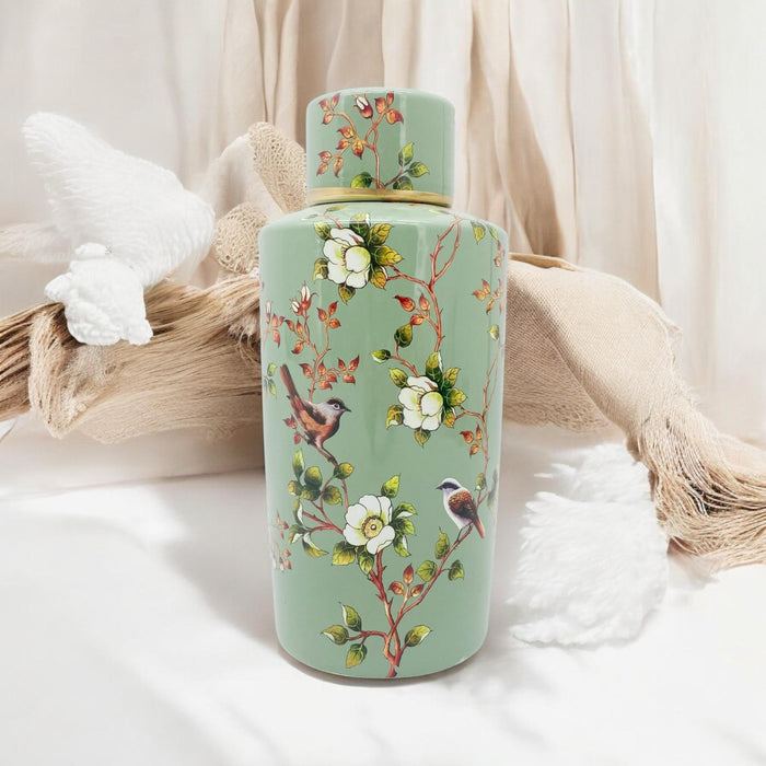 36CM CERAMIC JAR WITH LID
