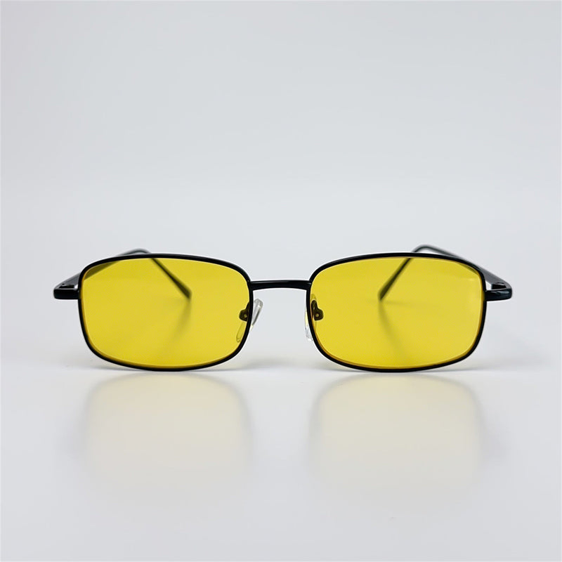 Retro Small Box Square Metal Glasses