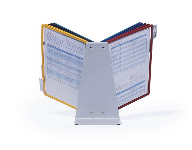 Durable VARIO TABLE 10 Display Panel Desk Stand | 10 Panels | A4 Colour Coded