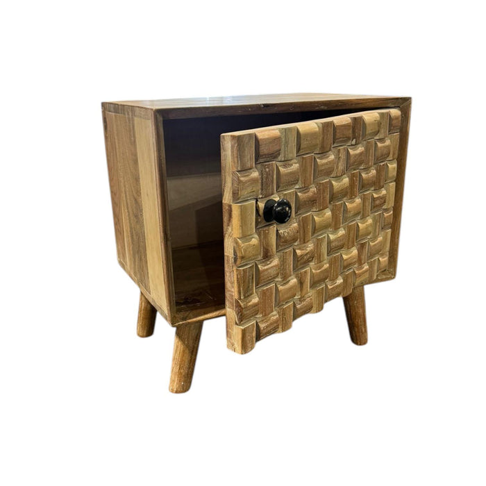 47CM WOODEN BEDSIDE CABINET