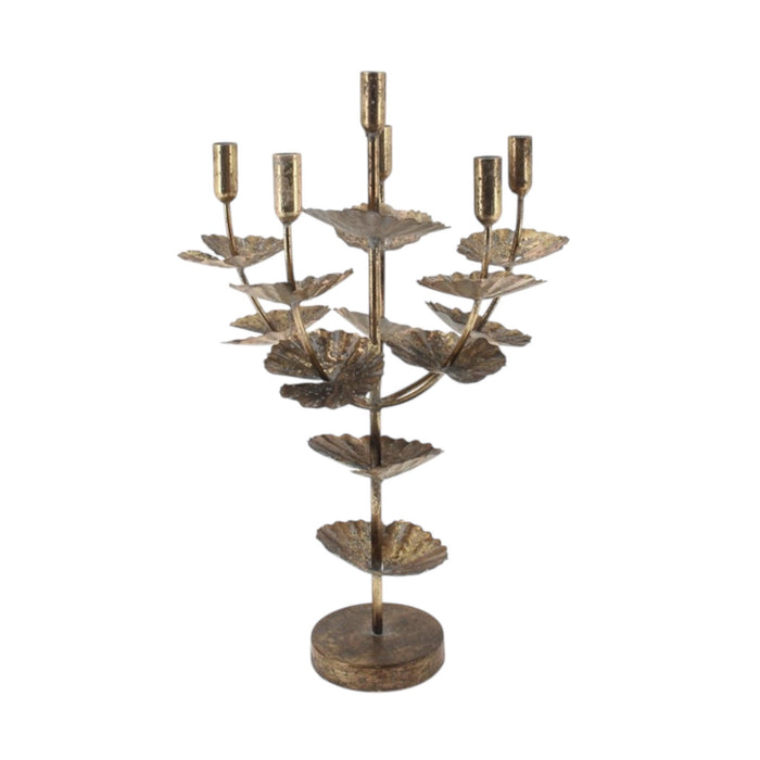 57CM GOLD METAL CANDLE HOLDER