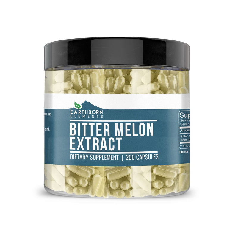 Earthborn Elements Bitter Melon 200 Capsules – Pure & Undiluted, No Additives