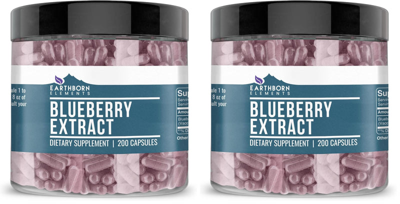 Earthborn Elements Blueberry 10:1 Extract Capsules – Pure & Undiluted, Pack of 2