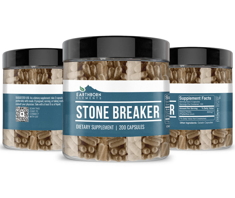 Earthborn Elements Chanca Piedra (Stone Breaker) 200 Capsules – Pack of 2 | Pure & Undiluted