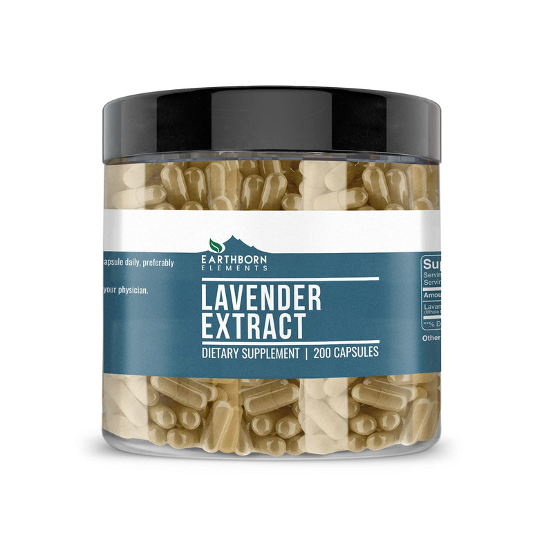 Earthborn Elements Lavender Extract Capsules – Pure & Undiluted, 200 Day Supply