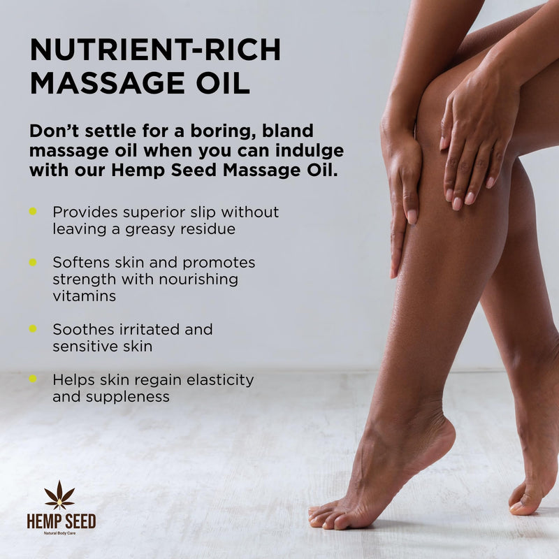 Earthly Body Hemp Seed Massage & Body Oil – Guavalava, 8 Fl Oz