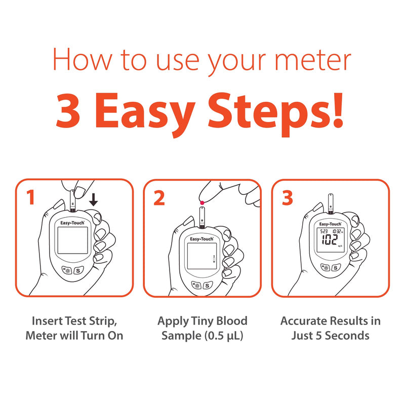 Easy Touch Glucose Test Strips (50ct) – Fast At-Home Blood Glucose Testing