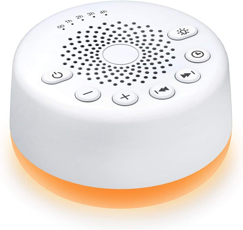 Easysleep White Noise Machine – 25 Sounds, Night Lights, Memory, USB/AC Power