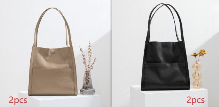 Cowhide Tote Large Capacity Shoulder Bag