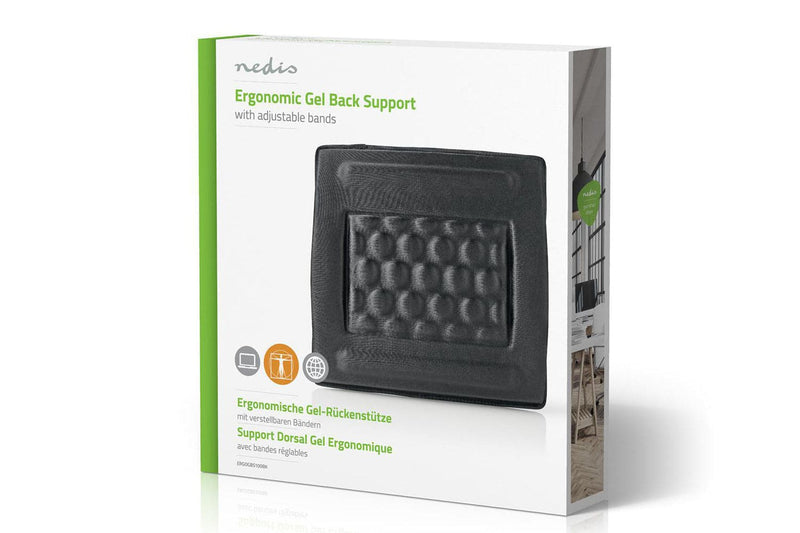 Nedis Ergonomic Chair Back Support - Black