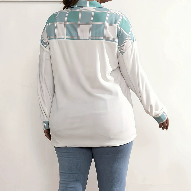 Temperament Wild Stitching Lapel Pocket Coat
