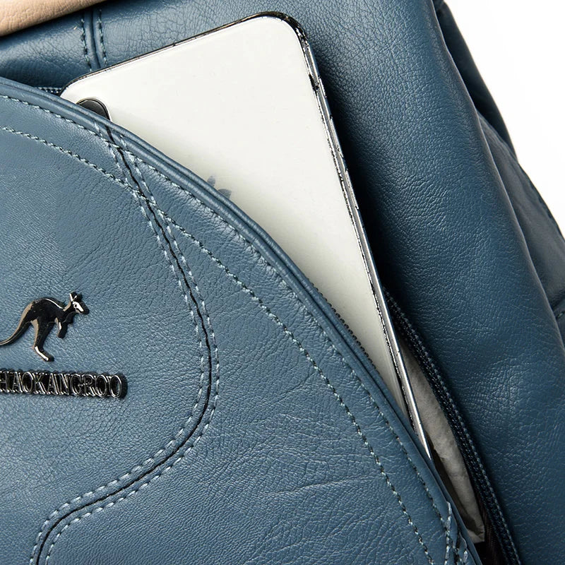 Women Leather Backpacks Zipper Female Chest Bag Travel Back Pack Ladies Bagpack Mochilas School Bags for Teenage Girls Sac a Dos