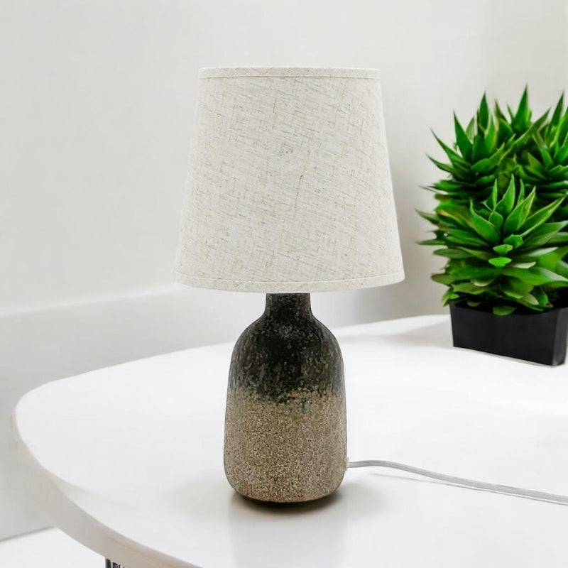 37CM RUSTIC LAMP AND SHADE