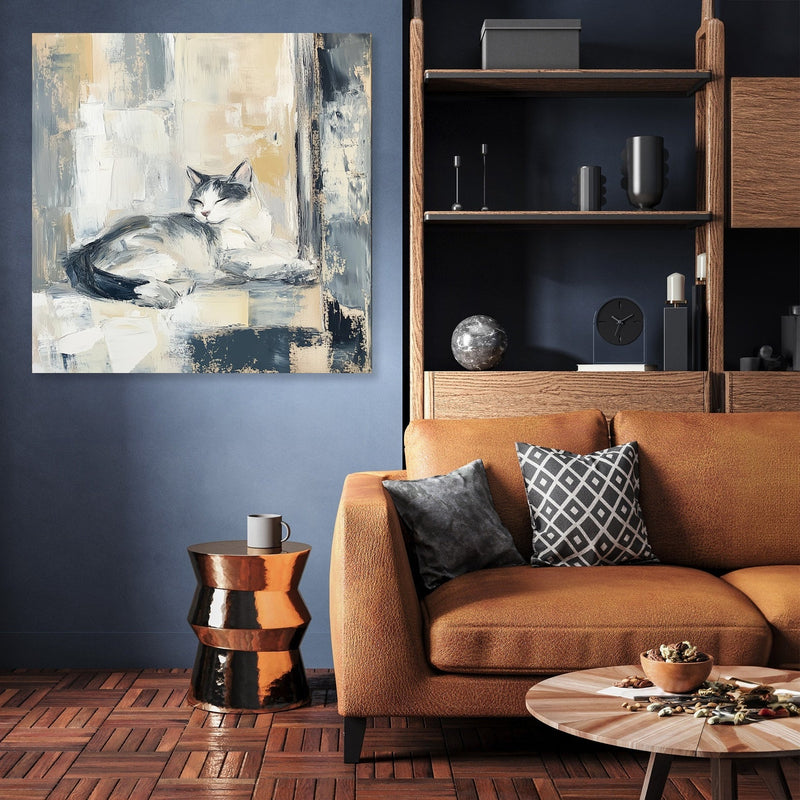 Lounging Feline Canvas