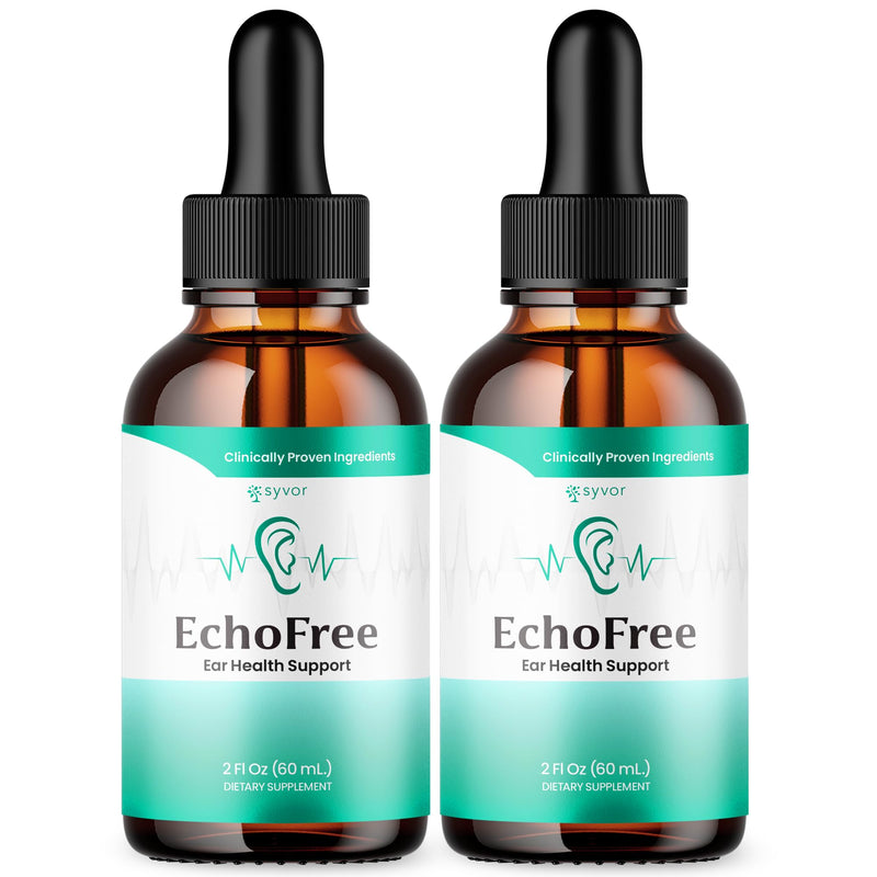 Echo Free Drops 2 Pack - Ear Health Support, Plant-Based, All-Natural (60 Servings)