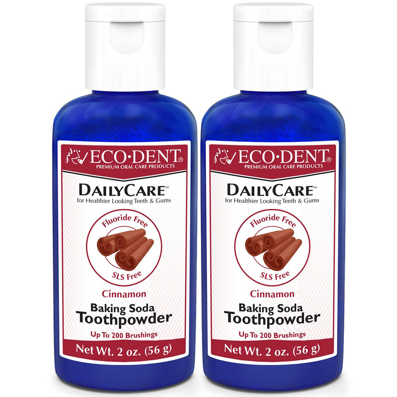 ECO-DENT DailyCare Cinnamon Toothpowder 2 oz Bottle – 2 Pack