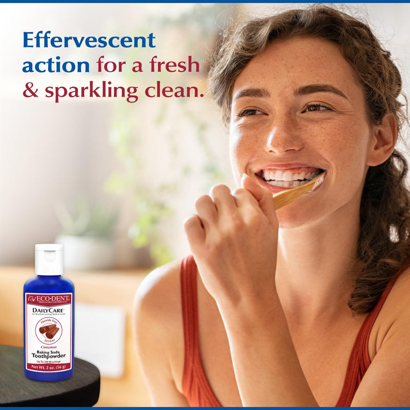 ECO-DENT DailyCare Cinnamon Toothpowder 2 oz Bottle – 2 Pack