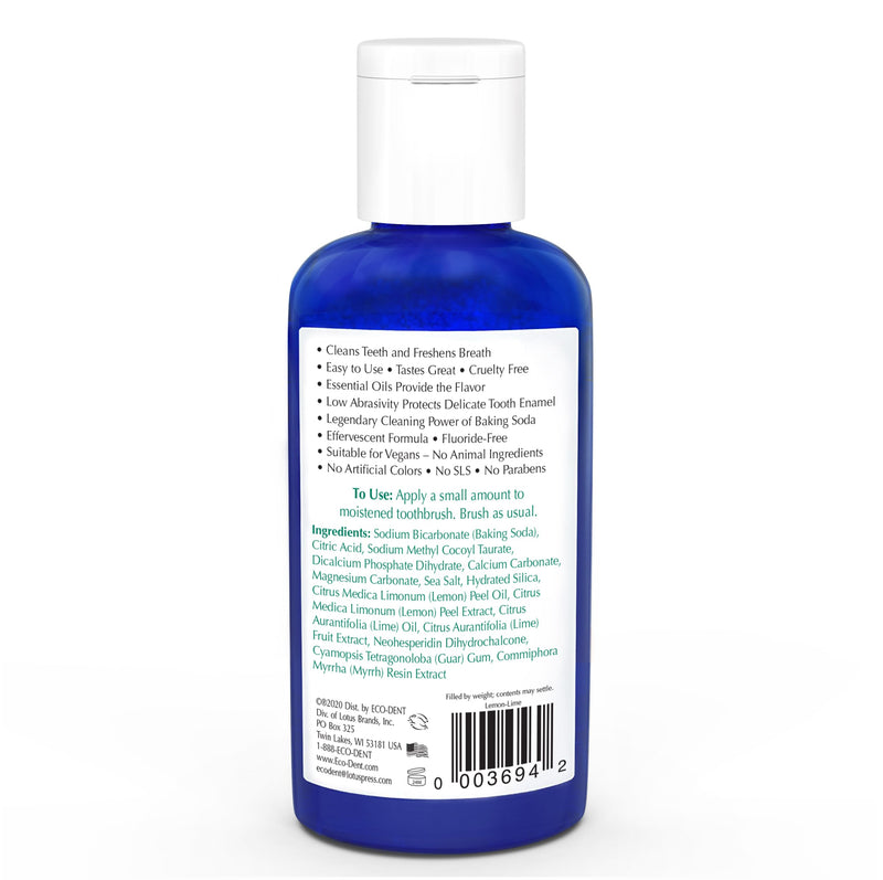 Eco-Dent DailyCare Toothpowder Lemon-Lime – SLS & Fluoride-Free, Minerals & Oils