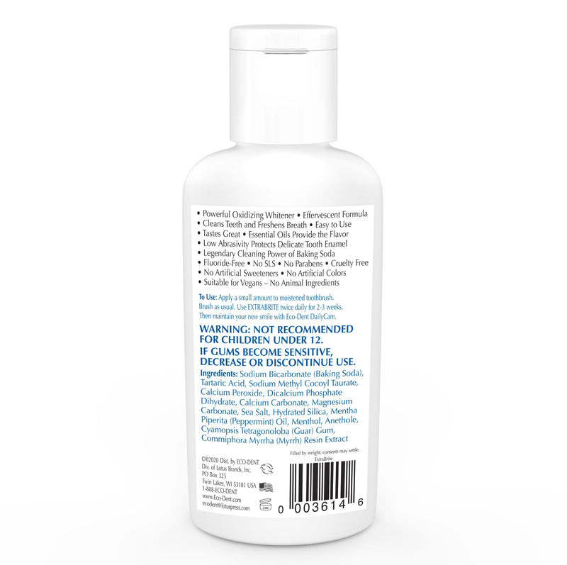 Eco-Dent ExtraBrite Mint Tooth Powder – SLS & Fluoride-Free Whitening Alternative