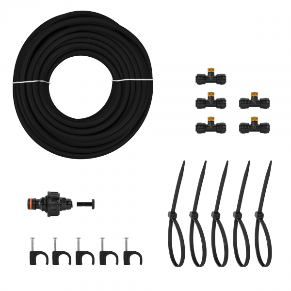Garden Water Mist Kit, Black/Orange, 7.5m