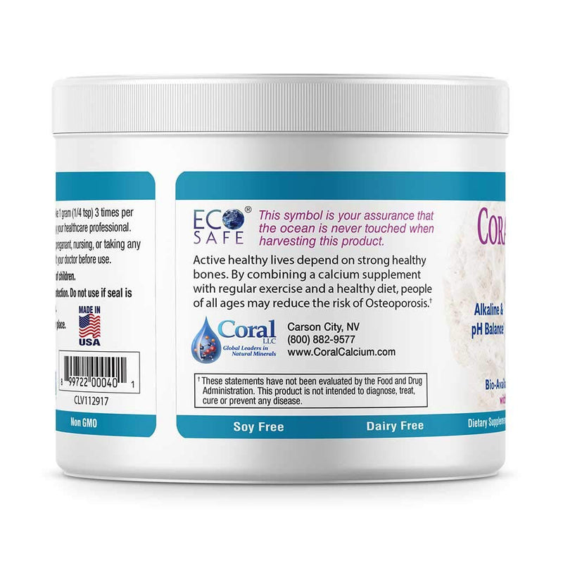 EcoPure Coral Calcium Powder with Trace Minerals – 16 oz