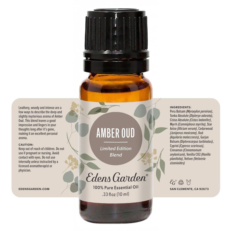 Edens Garden Amber Oud Essential Oil Blend - 100% Pure, 10 ml