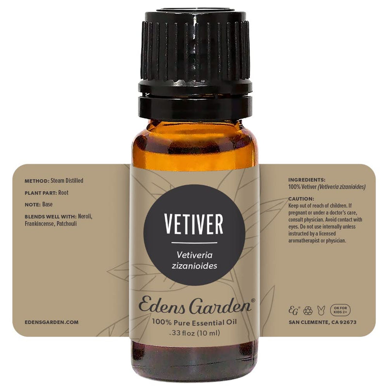 Edens Garden Vetiver Essential Oil – 100% Pure Premium Grade (10 ml)