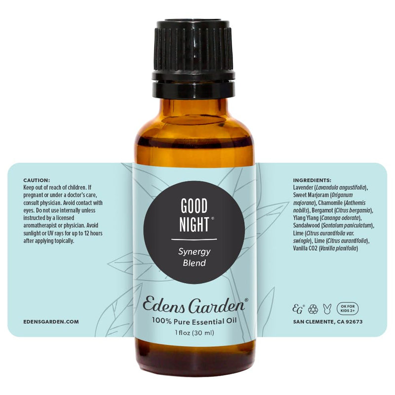 Edens Garden Good Night Essential Oil Blend- 100% Pure Premium Grade, Undiluted, Natural, Therapeutic, Aromatherapy, The Best for Candle, Humidifiers, Kid Safe 30 ml (1 fl oz)