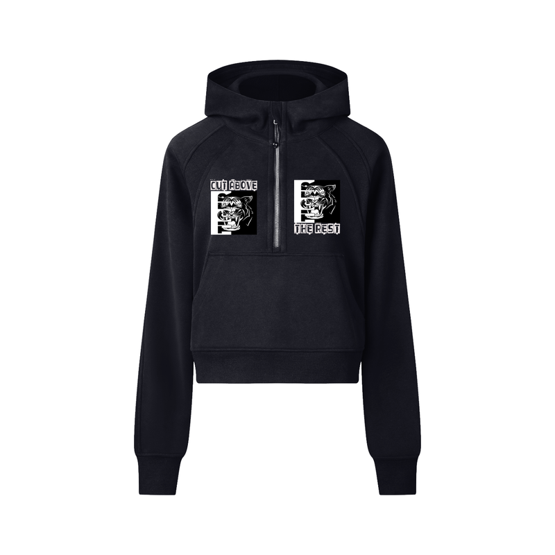 Cropped Half-Zip Hoodie