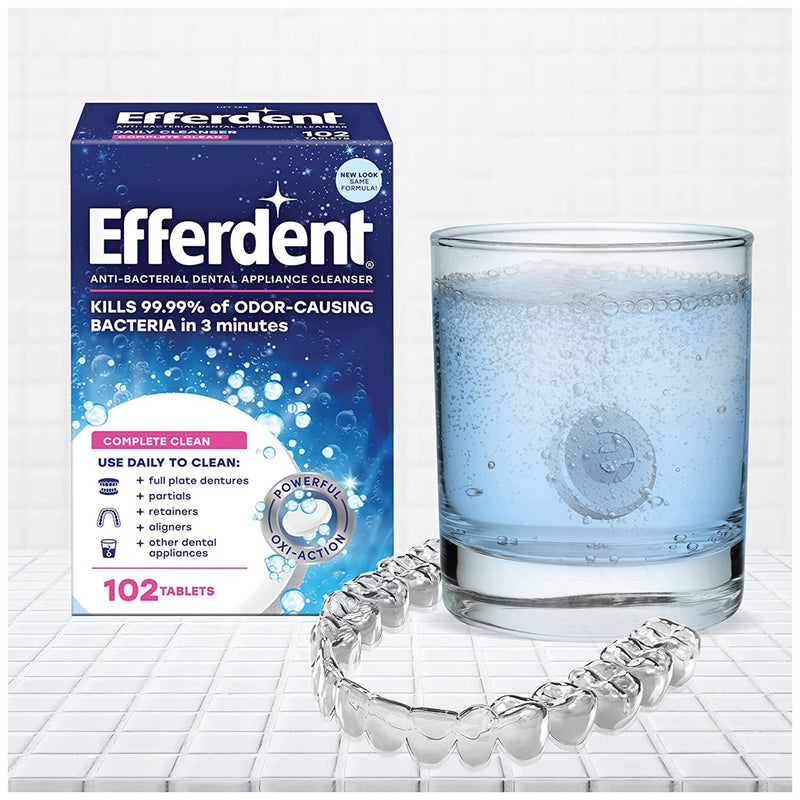 Efferdent Denture Cleaner, 102 ct | Denture Cleanser