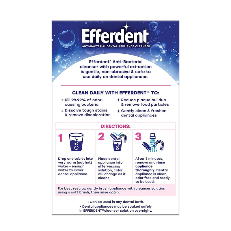Efferdent Denture Cleanser Tablets – Complete Clean, 102 Tablets