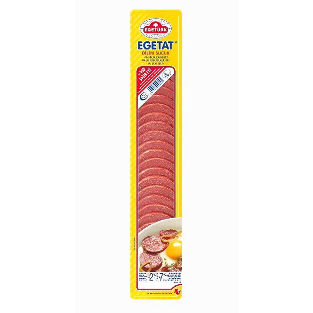 Egeturk Egetat Sliced Beef Garlic Sausage Pack 200g