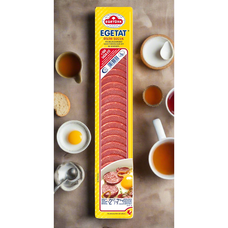 Egeturk Egetat Sliced Beef Garlic Sausage Pack 200g