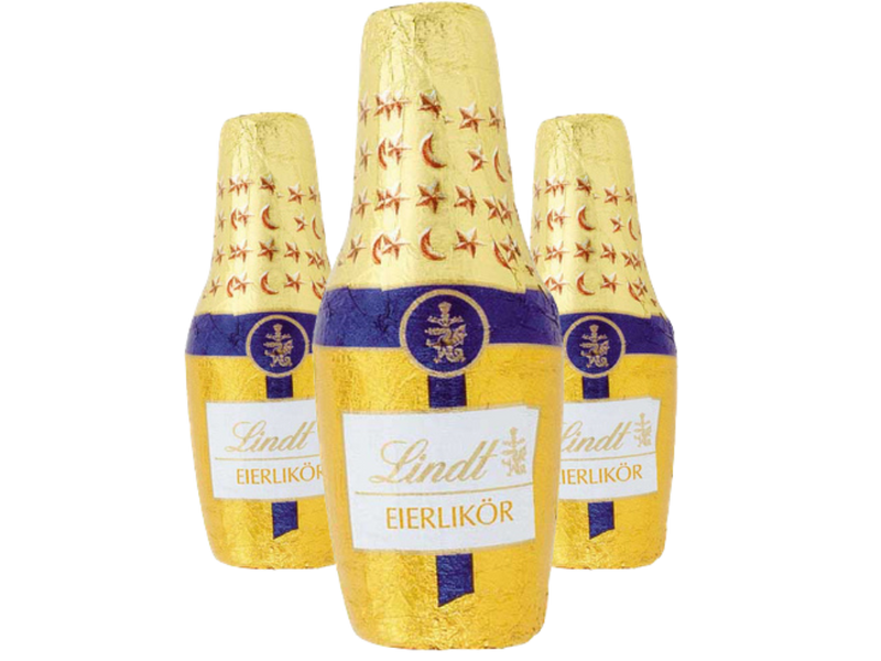 Lindt Eggnog Liqueur filled Dark Chocolate Bottles