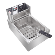 EH81 2500W 220-240V 6.3QT/6L Stainless Steel Single Cylinder Electric Fryer UK Plug - InStock