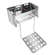 EH82 2500W 220-240V 12.7QT/12L Stainless Steel Double Cylinder Electric Fryer UK Plug - InStock