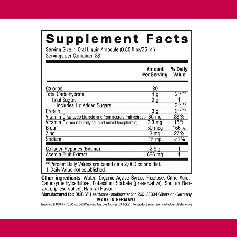ELASTEN Clinically Tested Collagen Complex – Radiant Skin from Within (28 Ampoules)