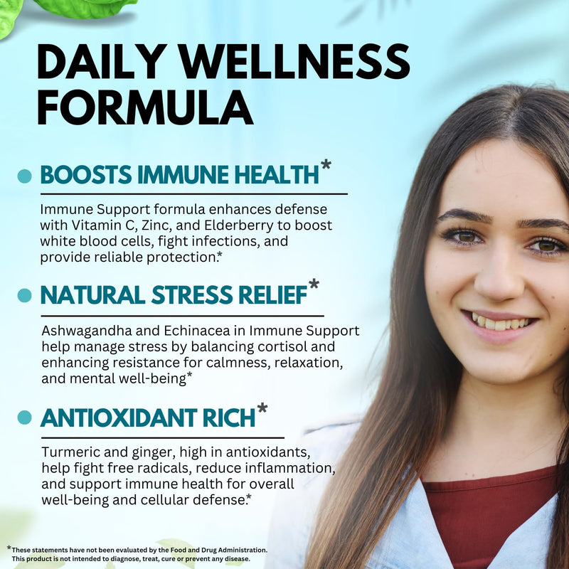 Elderberry Immune Support 8-in-1 (2-Pack) – Vitamin C, Vitamin D 5000 IU, Zinc