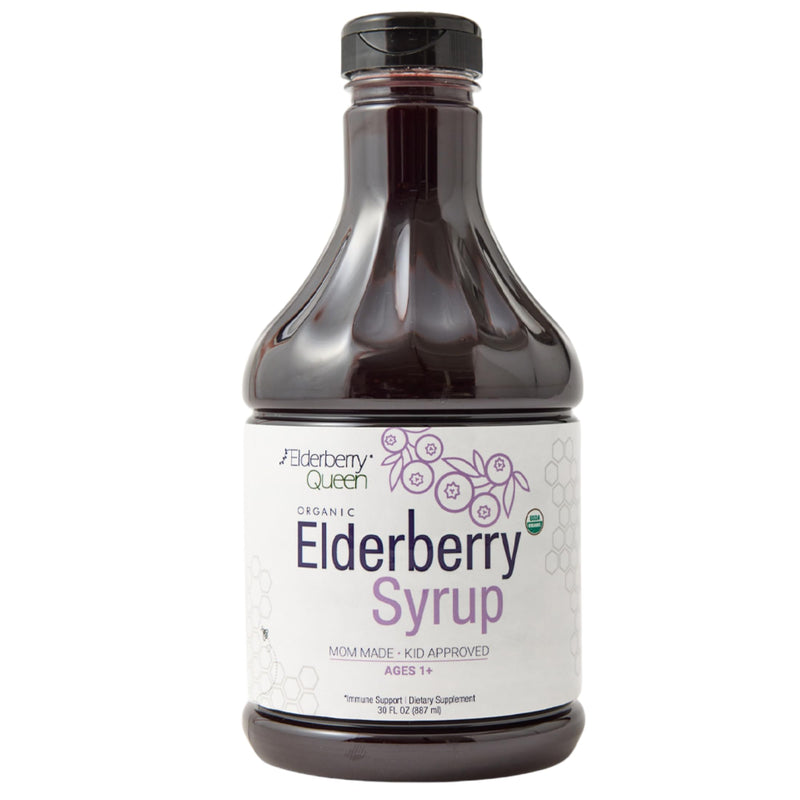 Elderberry Queen Organic Elderberry Syrup 30 Fl Oz – Sambucus & Aronia, USA Made