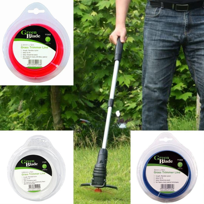 Universal Strimmer Wire 1.65mm x 15m Nylon Trimmer Line