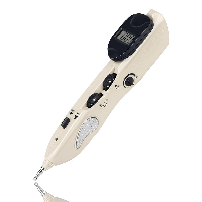 Electronic Acupuncture Meridian Pen – Pain Relief with 3 Massage Heads, Rechargeable
